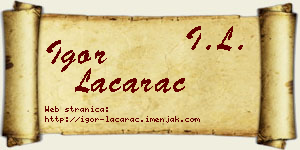Igor Laćarac vizit kartica